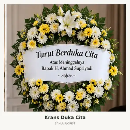 Krans Bunga Duka Solo Baru